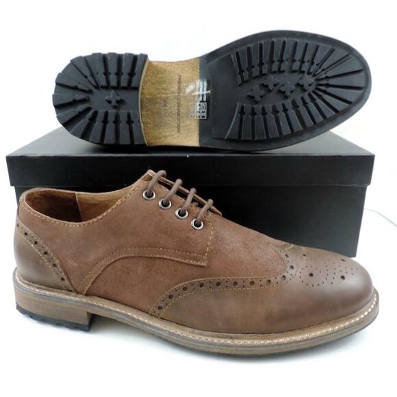 Men\'s French Connection Flynn Lace Up Oxford Shoes Leather / Suede Brown Size 11 main image 7